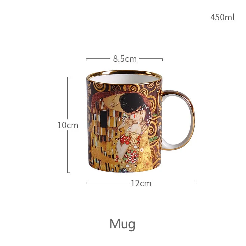 Gustav Klimt Painting【Kiss】Tea Cup Set