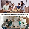 Large Fast Sling Puck Game - Super Sling Puck Board Games for a Family Game Night & Party with Friends | Wooden Hockey Table | Foosball Winner Rapid Battle Speed String Puck Game
