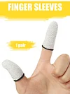 1 Pair Breathable Game Controller Sweat Proof Gaming Finger Thumb Sleeve