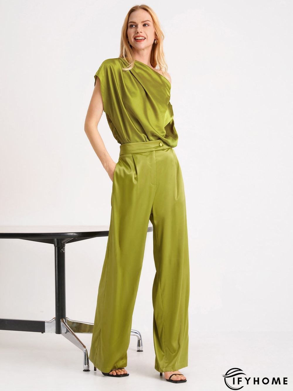 Summer Lightweight Zipper fly Straight Leg Elegant Pants | IFYHOME