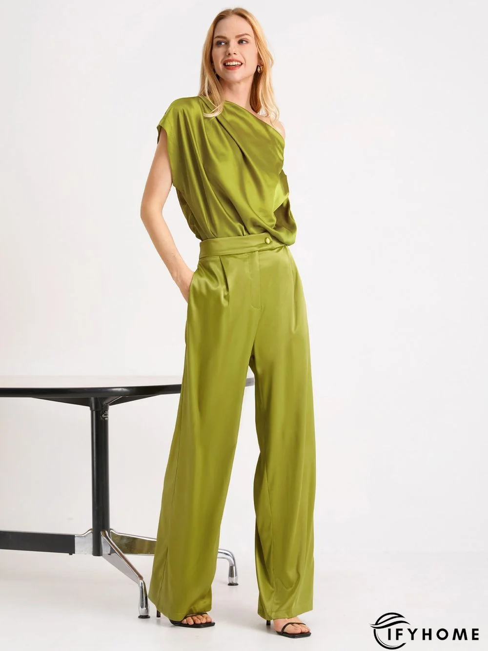 Summer Lightweight Zipper fly Straight Leg Elegant Pants | IFYHOME