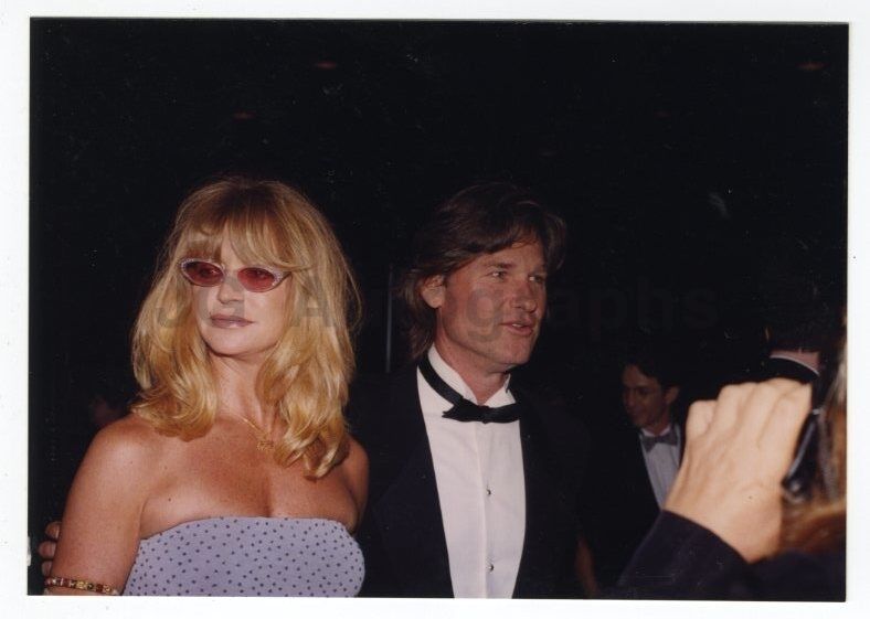 Kurt Russell & Goldie Hawn - Vintage Candid Photo Poster paintinggraph by Peter Warrack