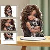 Diamond Painting Acrylic Little Girl Tabletop Ornament Kit for Home Office Decor