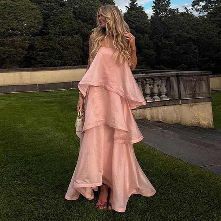 Bandeau Ruffle Dress