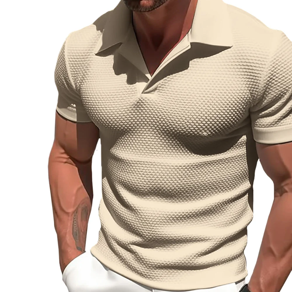 V-neck short-sleeved shirt