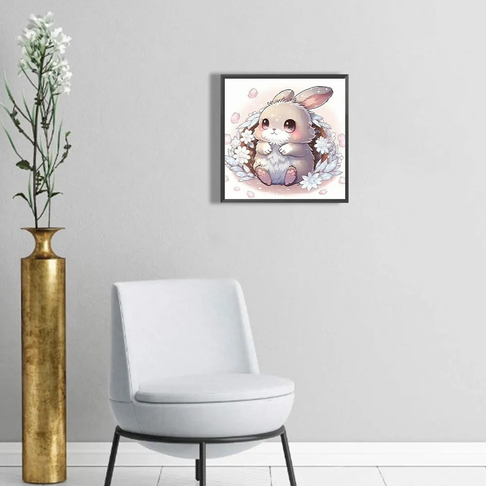 Full Round Diamond Painting 30*30cm - Rabbit
