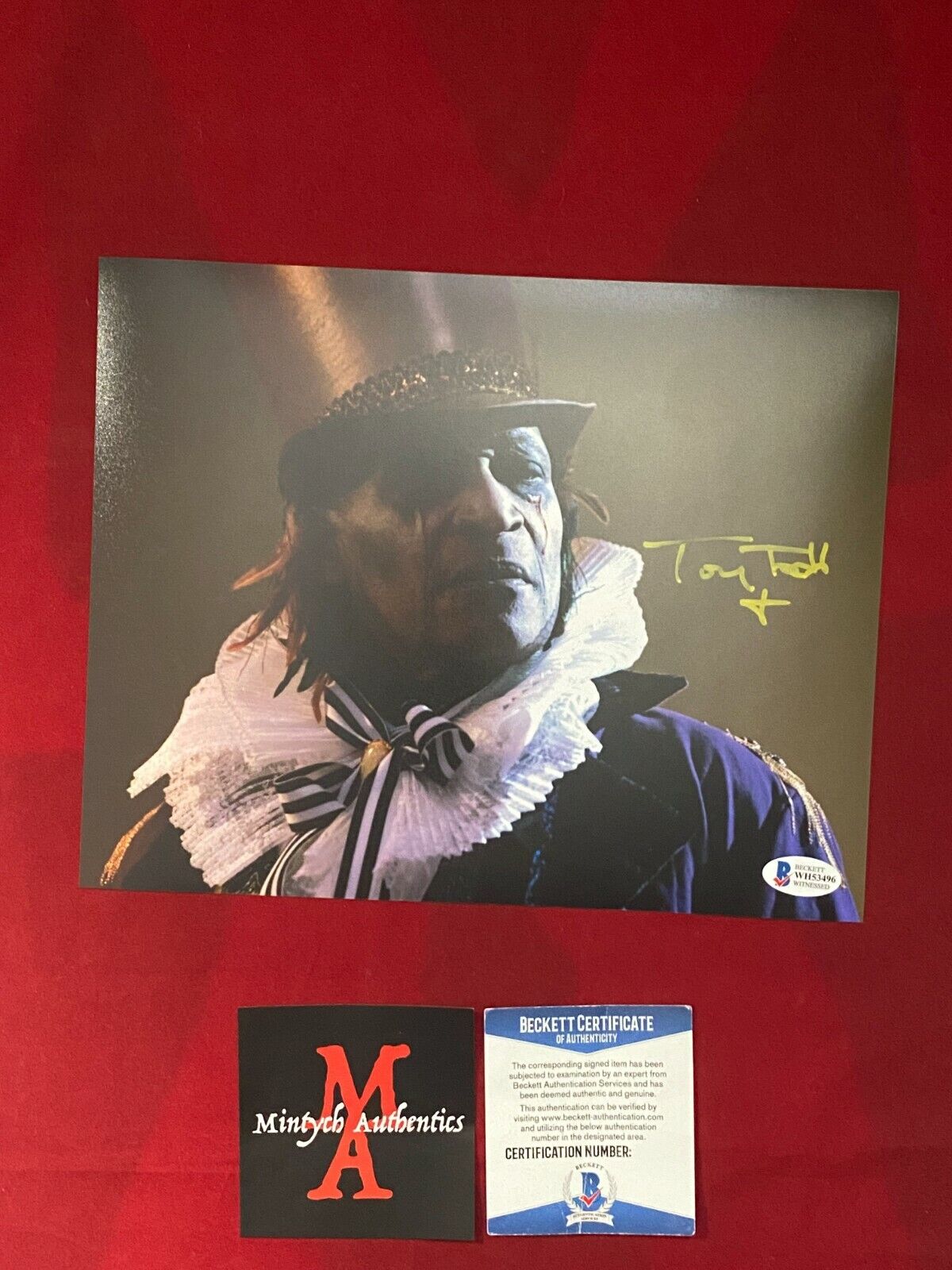 TONY TODD AUTOGRAPHED SIGNED 8x10 Photo Poster painting! HELL FEST! BECKETT COA! HORROR