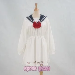 S/M/L Sailor Moon Seifuku Long Sleeve Dress SP153329
