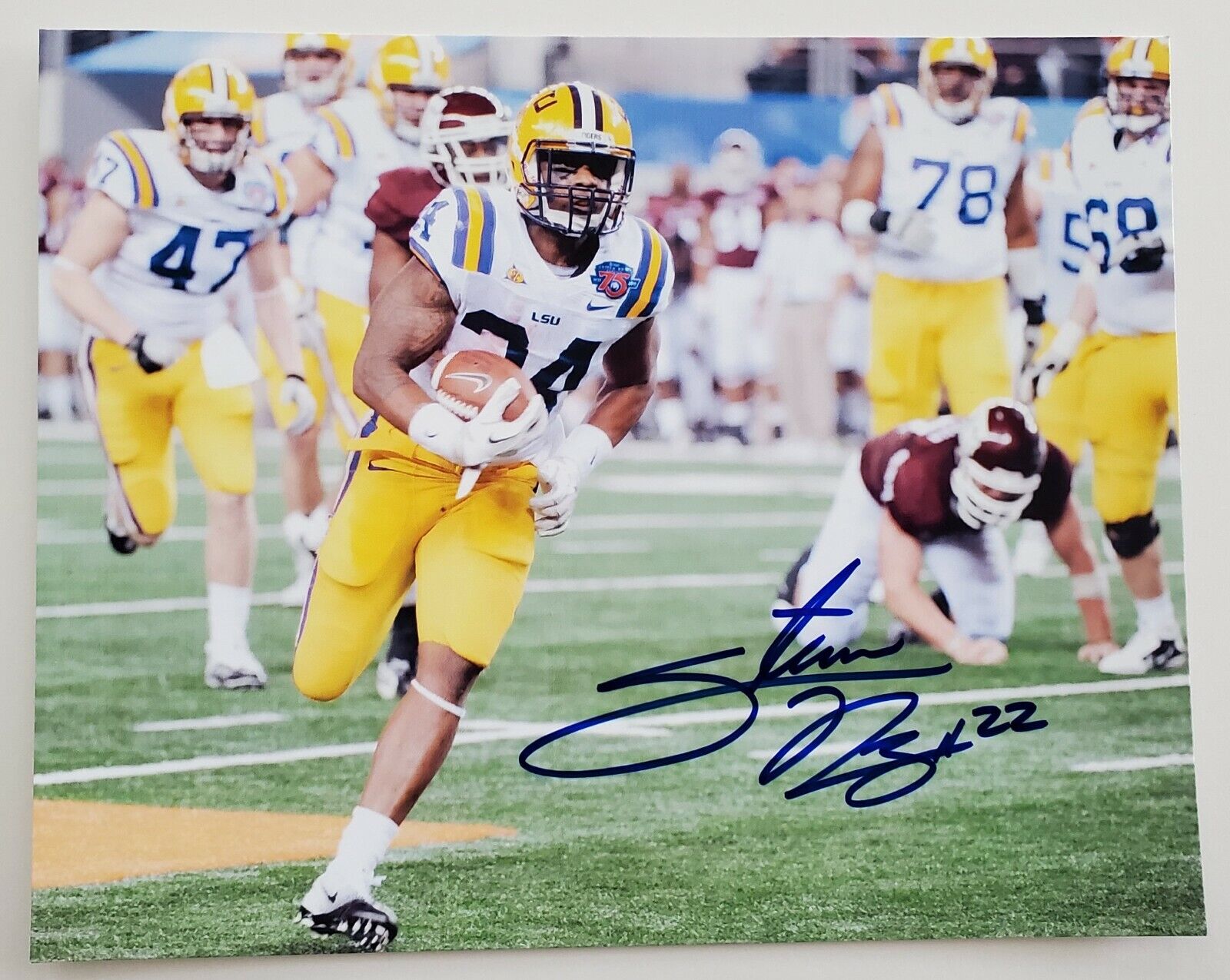 Steven Ridley Signed 8x10 Photo Poster painting New England Patriots NFL LSU SB Champion RAD