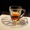 Czech BOHEMIA Crystal Glass Ltalian Style Coffee Cup With Handle Flower Tea Fruit Tea Cup Milk Shake Mug