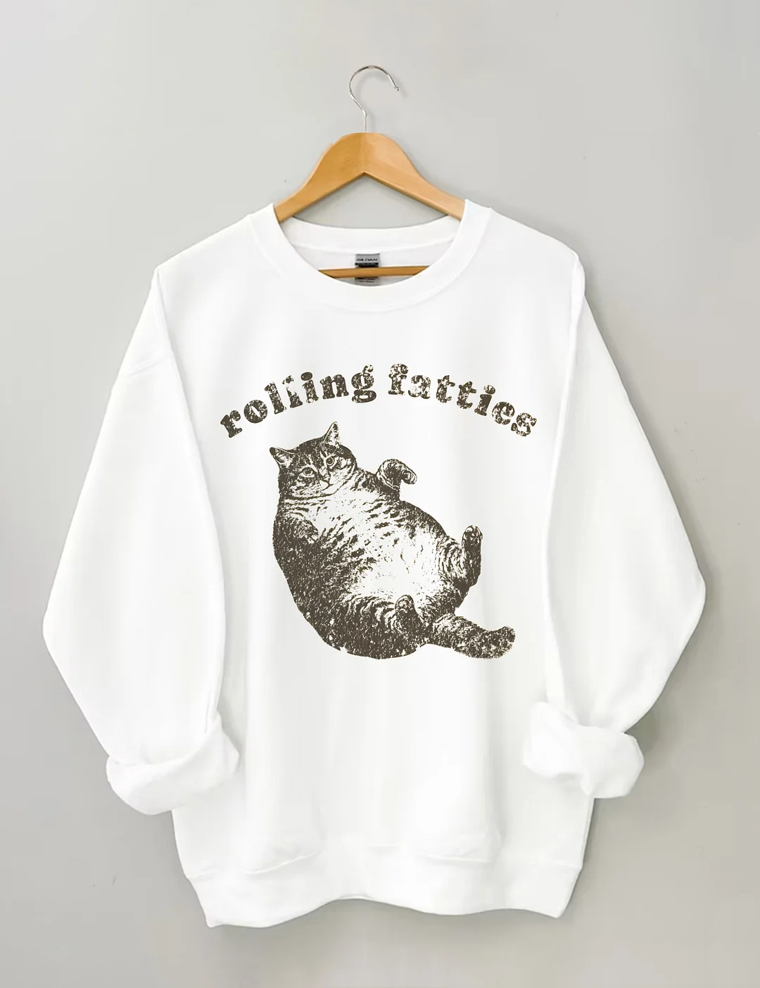 Rolling Fatties Funny Cat Meme Sweatshirt