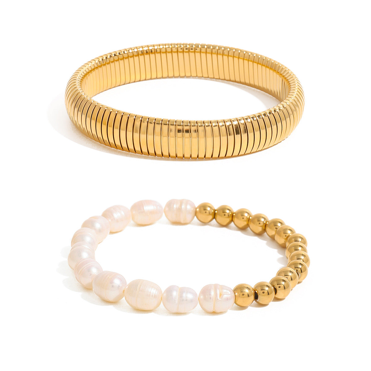 Circle Stainless Steel Electroplating Bangles