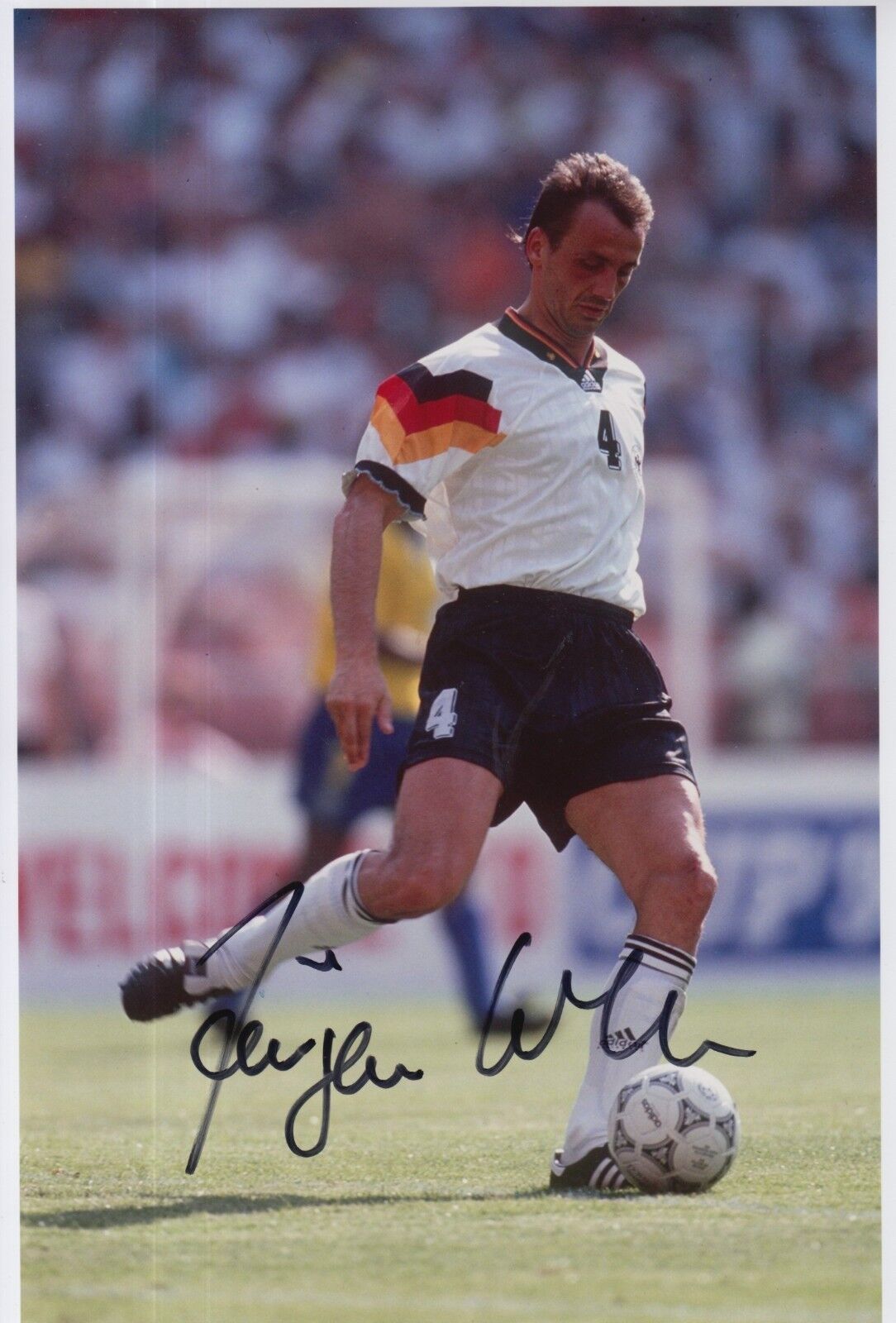 Jurgen Kohler Hand Signed Germany 12x8 Photo Poster painting.