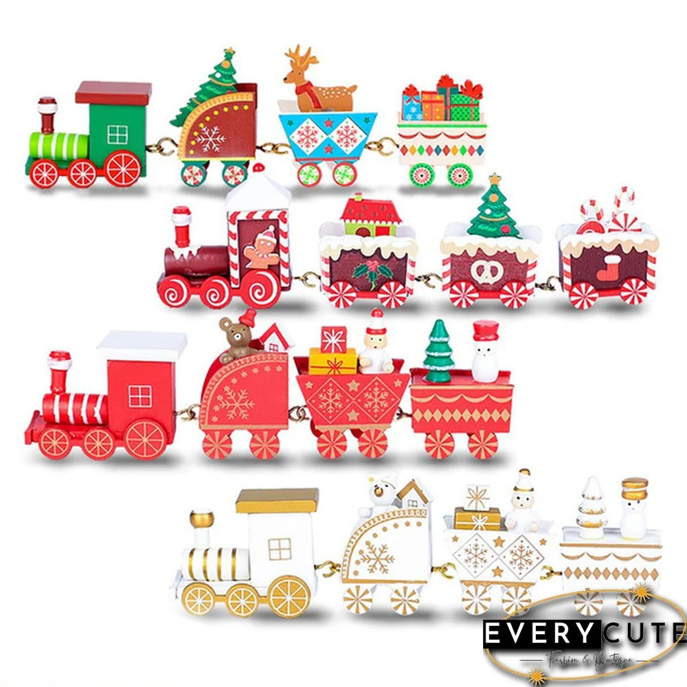 Christmas Wooden Little Train Merry Christmas Decoration For Home Christmas Ornaments New Year Gifts Xmas Decor Navidad Noel
