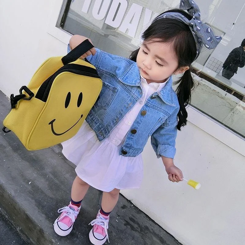 ins hot baby boys and girls denim jacket 1-9 years old kids denim jacket spring and autumn Printed cartoon dog baby girl coat