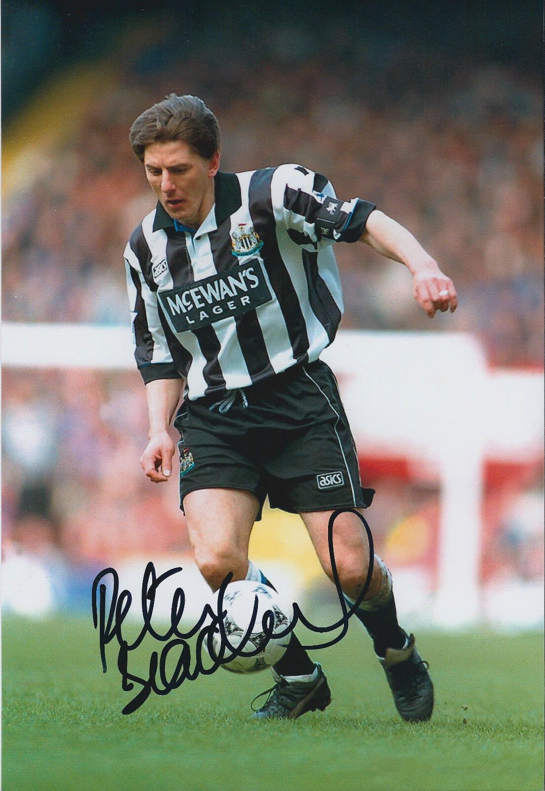 Peter BEARDSLEY SIGNED FC 12x8 Photo Poster painting AFTAL Newcastle United NUFC Magpies