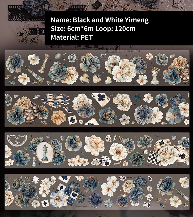 PET Tape - 600cm Vintage Flower 