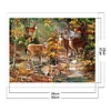 (Big Size)Deer In The Forest - 11CT Stamped Cross Stitch - 60*45cm - Animal