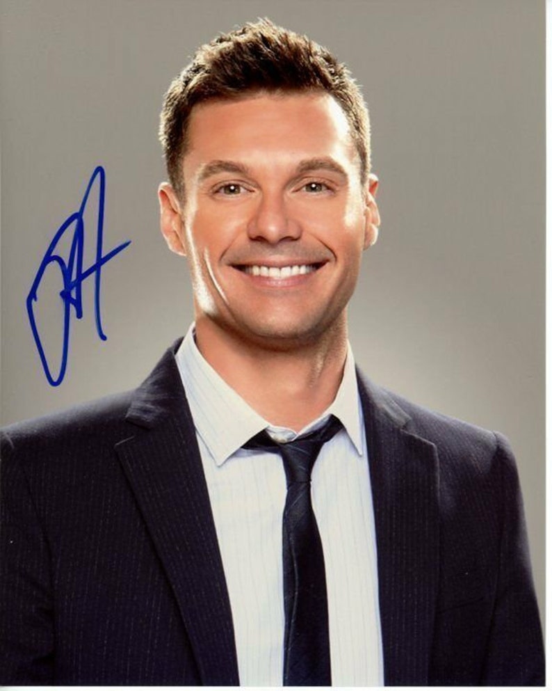 Ryan seacrest signed autographed american idol Photo Poster painting