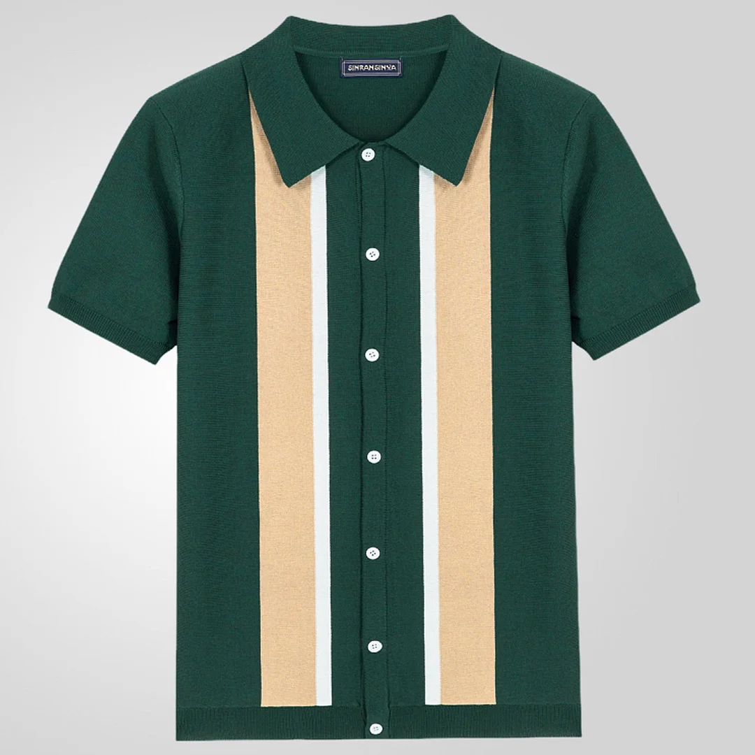 Uveng Uveng Men's Wear Clip-Colored T-Shirt Single-Dcupy Knitted Short-Sleeved POLO Shirt SY0094