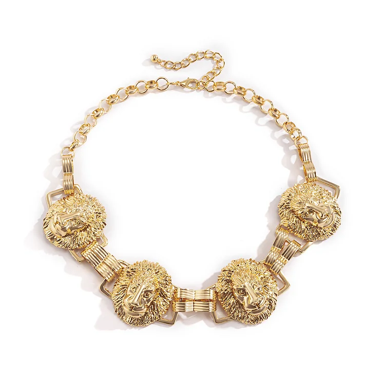 Personality Exaggerated Lion Head Necklace