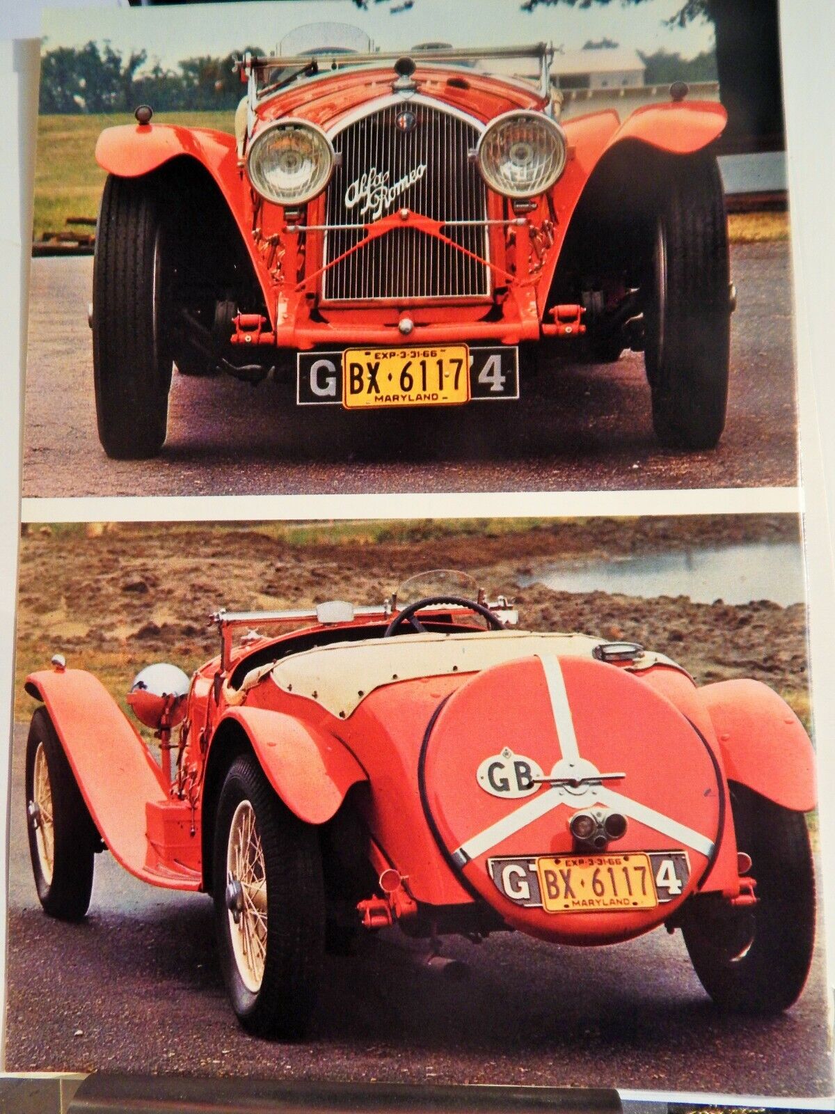 Photo Poster painting ALFA ROMEO 1931 LE MANS SPORT AUTOMOBILES 1967 reprint