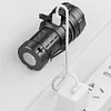 LED Mini Portable Flashlight USB Rechargeable Power Display Emergency Work Light