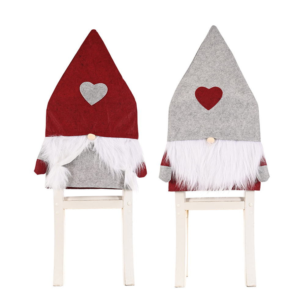 

Christmas Supplies Cute Old Man Chair Cover Dining Stool Cover Party Decor, Red, 501 Original