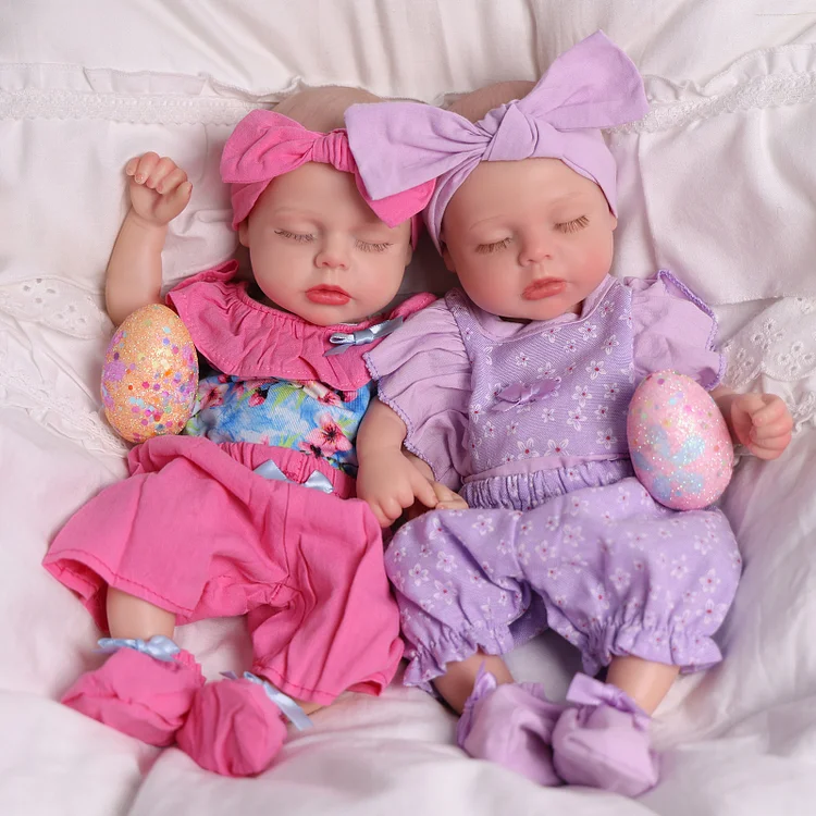 Babeside Realistic Silicone Reborn Baby Lucy 12'' Little Infant Twins Best Gift for Kids