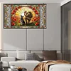 Diamond Painting-DIY Full Round Drill Stained Glass Art Warrior War Dog(40*70CM)