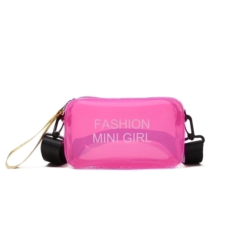 Women’s Small PVC Letter Sports Zipper Crossbody Bag