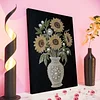 DIY Pearl Painting Sunflower for Home Wall Decor with Frame(40*30cm)