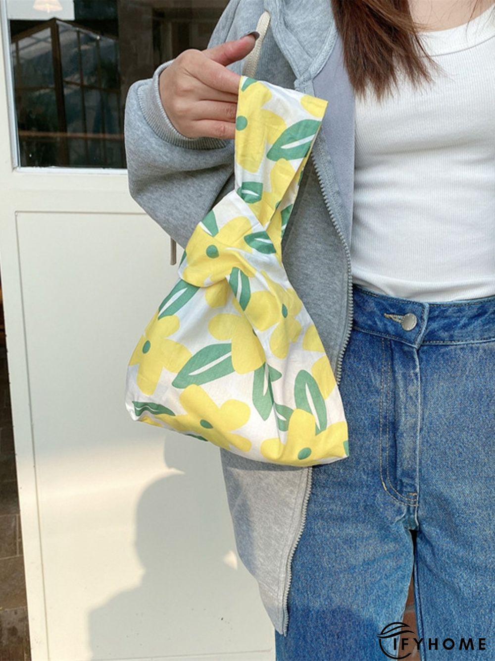 Spring Summer Artistic Colorful Floral Graphics Cotton Clutch | IFYHOME