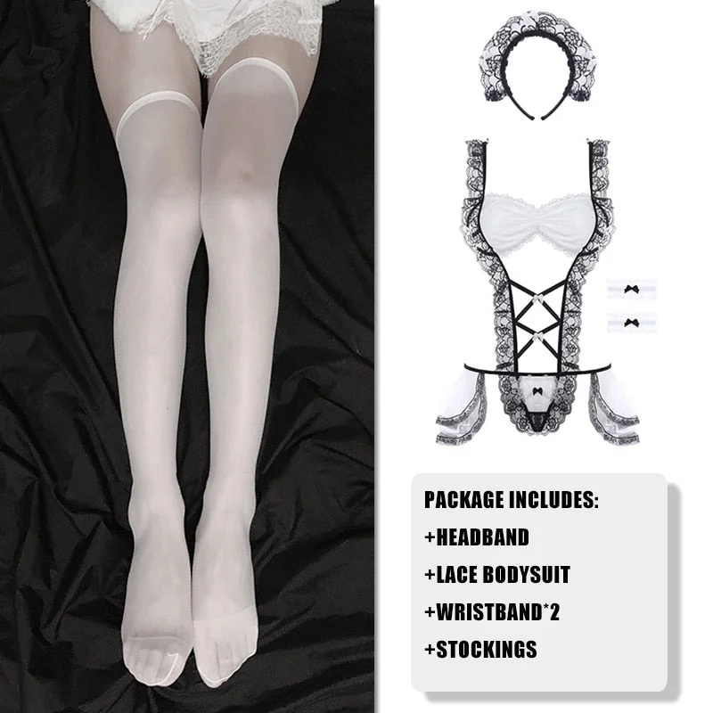 Japanese Maid Cosplay Sexy Costumes Perspective Lingerie Underwear Servant Classical Erotic Lace Outfit Sexy Dress For Women New