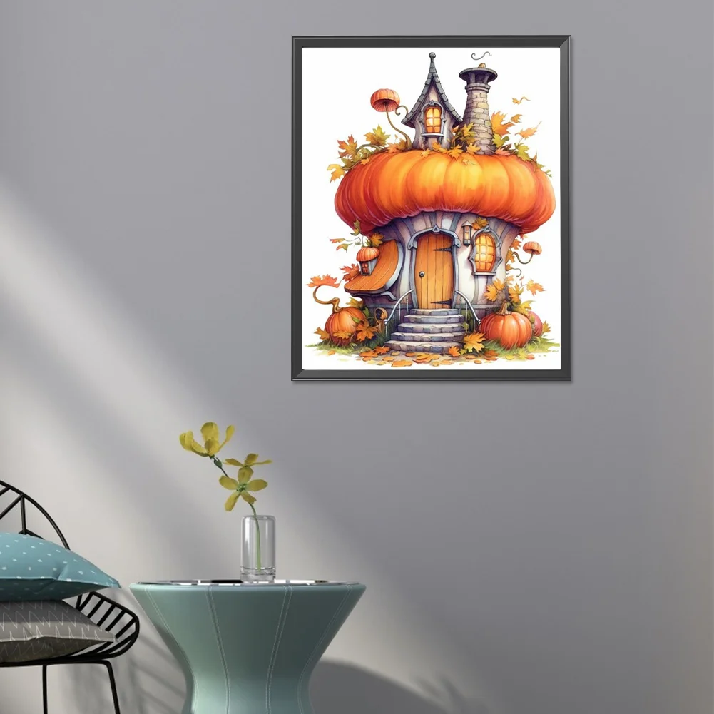 Diamond Painting - Full Round Drill - Pumpkin House(Canvas|40*50cm)