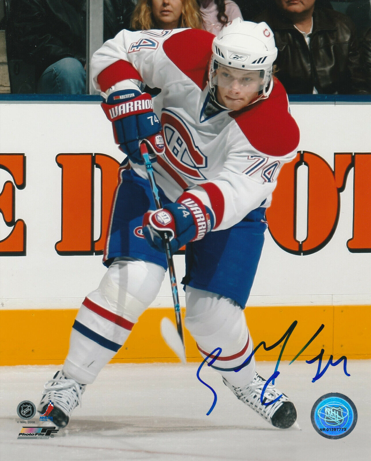 SERGEI KOSTITSYN SIGNED MONTREAL CANADIENS 8x10 Photo Poster painting #1 Autograph