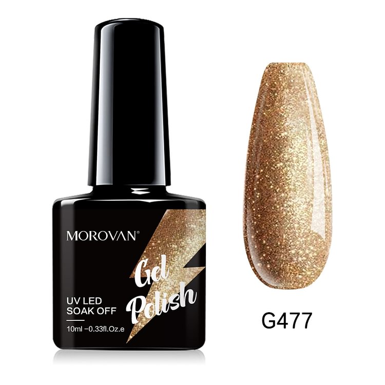 Morovan Wheat Glitter Gel Nail Polish G477