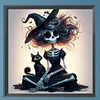 Halloween Skeleton Witch-Full Square Diamond Painting(35*35CM)