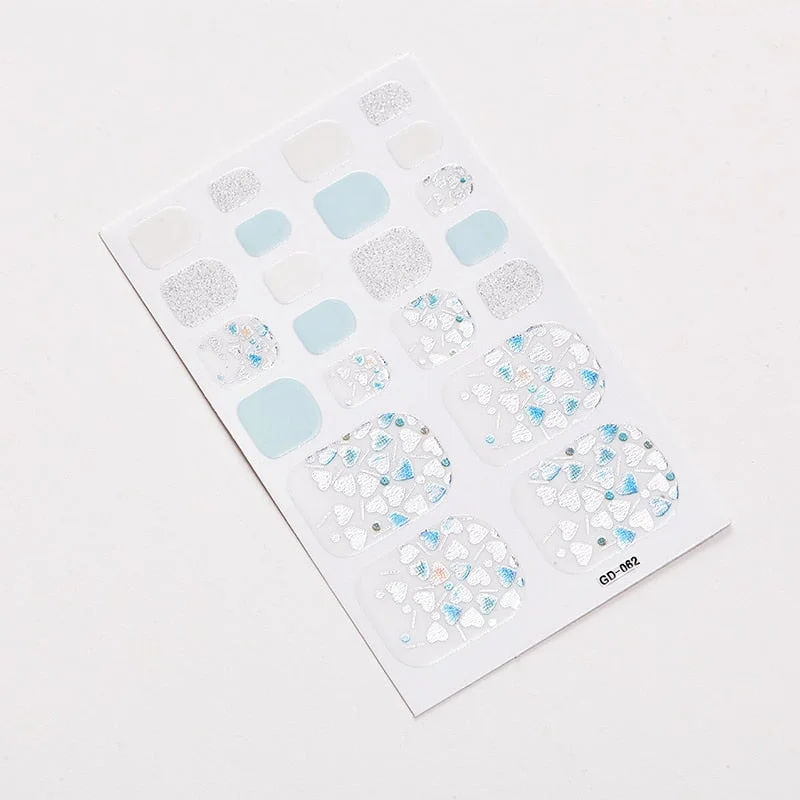 22 Tips/Sheet Designer Nail Decals Full Cover Nail Stickers Nail Designs Full Beauty Nail Art Stickers Creative Nail Decoration