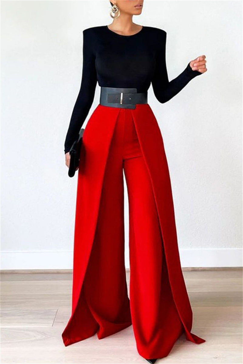 Casual Street Leopard Pocket Patchwork Straight High Waist Pencil Full Print Bottoms