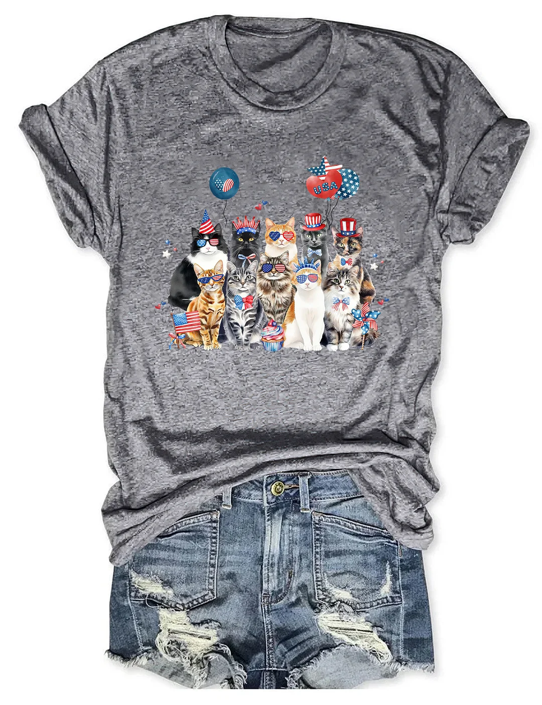 4th Of July Cat T-shirt