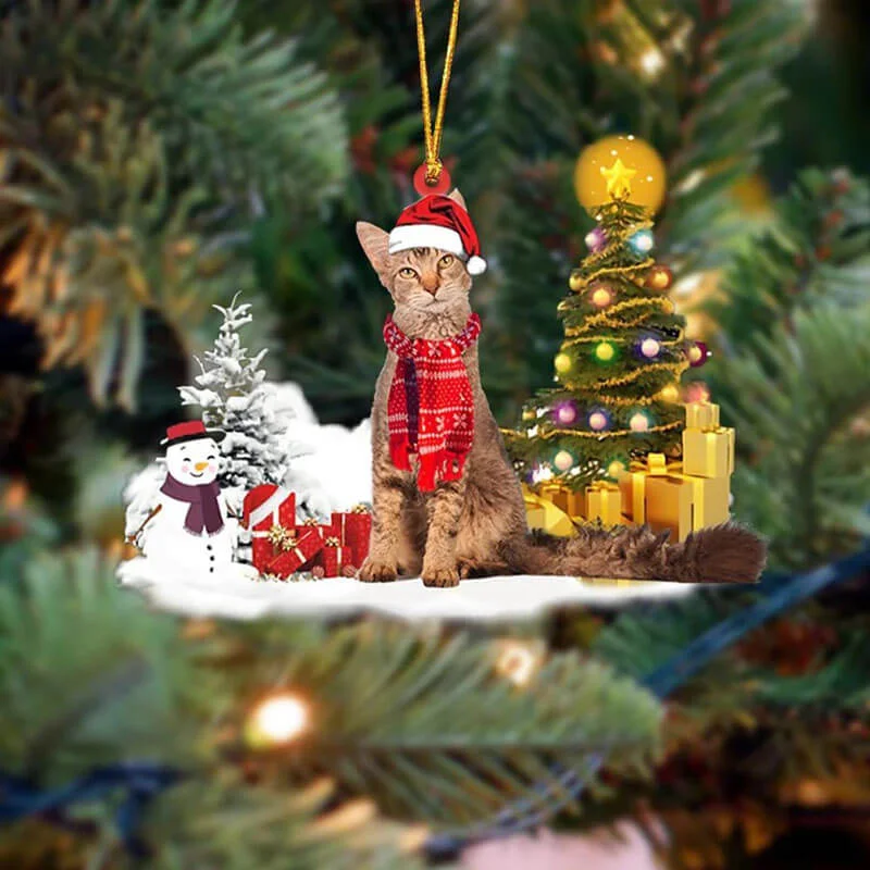 VigorDaily LaPerm Cat Christmas Ornament SM149