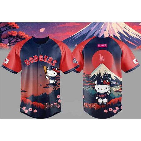 Youth Los Angeles Dodgers Red 2026 Hello Kitty x Japanese Heritage Night Jersey