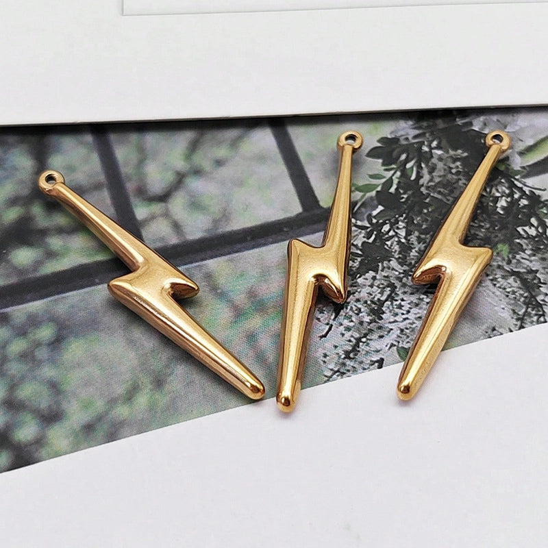 1 Piece 304 Stainless Steel Lightning Fish Jewelry Accessories Pendant