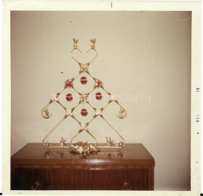 FOUND Photo Poster paintingGRAPH Color 1970′s CHRISTMAS DECORATIONS Original Snapshot 21 63 H