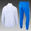 2025/2026 Real Madrid Long Zipped Jacket White Blue Pants Football Shirt 1:1 Thai Quality Set