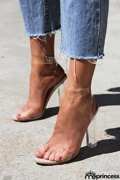 Clear High Heel Sandals