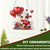 Valentine Day 2D Flat DIY Diamond Art Pendant Diamond Painting Crafts Set (Calf)