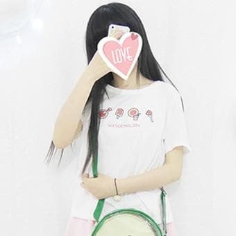 White Watermelon Pattern T-Shirt SP167025