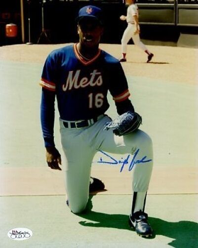 Dwight Doc Gooden Mets Signed Jsa Cert Sticker 8x10 Photo Poster painting Autograph